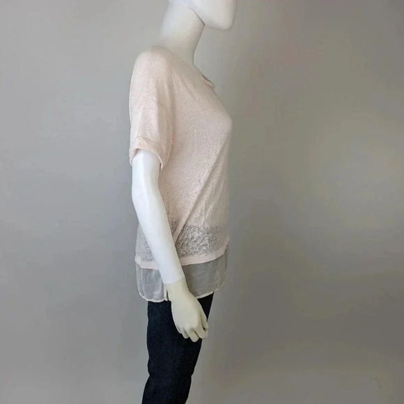 Banana Republic Pale Pink Linen Blouse M - Picture 5 of 6